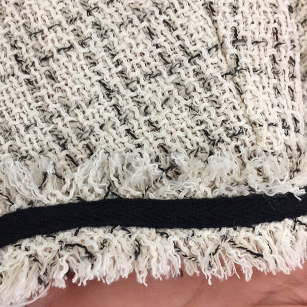 ZARA TEXTURED TWEED VELVET DETAIL BLAZER JACKET $79.90 - Picture 8 of 16